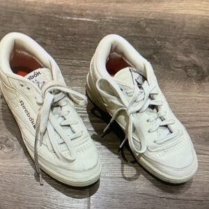 Reebok Off-White Leather Sneakers
